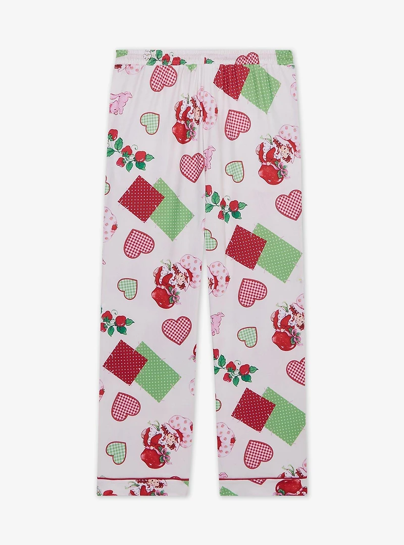 Strawberry Shortcake Patchwork Hearts Allover Print Women's Sleep Pants - BoxLunch Exclusive