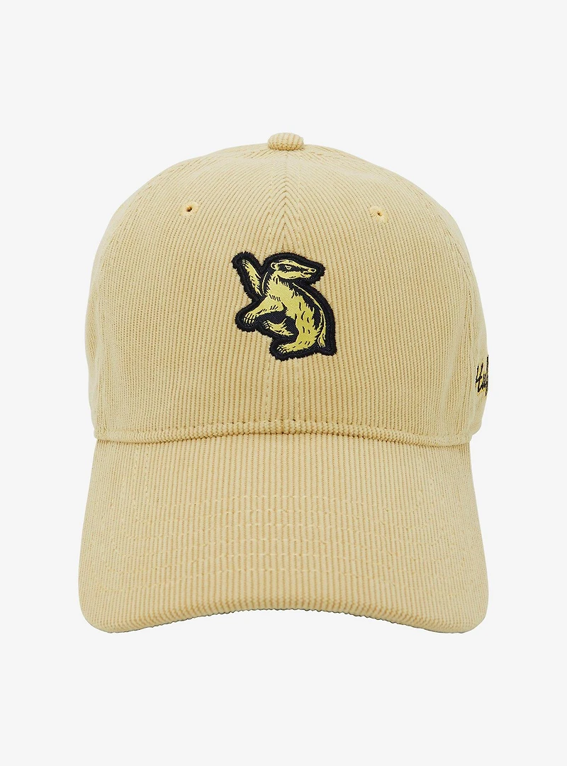 Harry Potter Hufflepuff Badger Corduroy Ball Cap — BoxLunch Exclusive