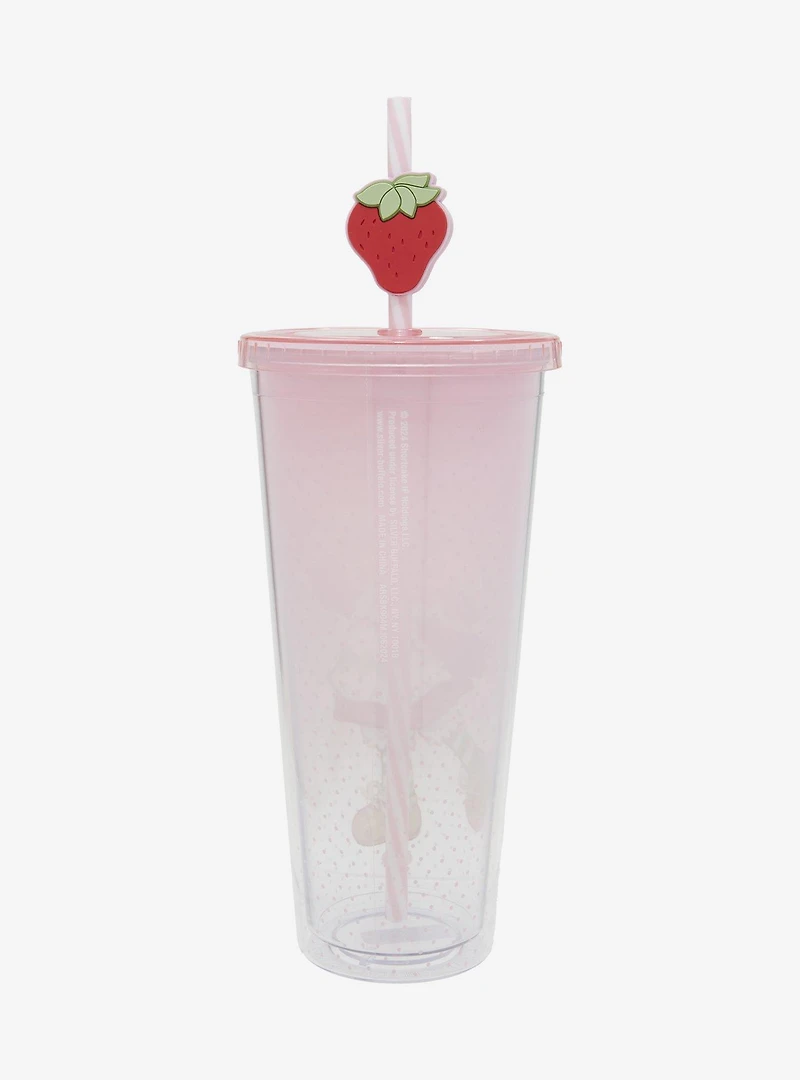 Strawberry Shortcake Ombré Carnival Cup with Straw Charm
