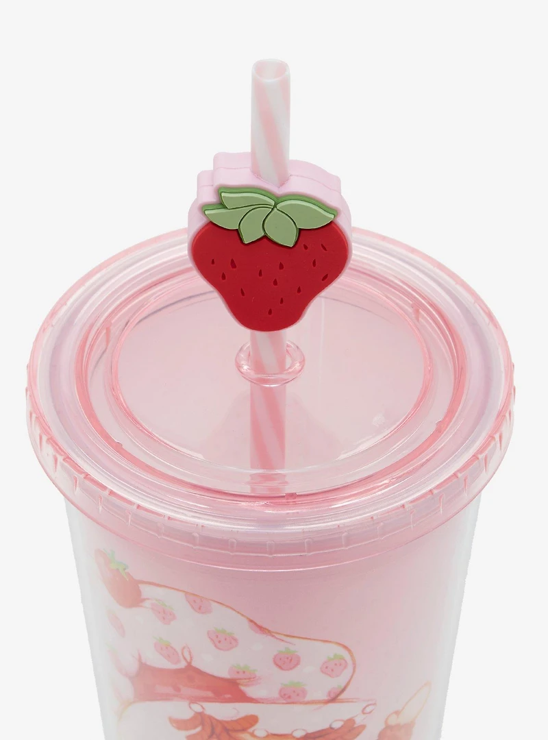Strawberry Shortcake Ombré Carnival Cup with Straw Charm