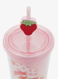 Strawberry Shortcake Ombré Carnival Cup with Straw Charm