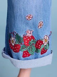 Strawberry Shortcake Embroidered Women's Overalls — BoxLunch Exclusive
