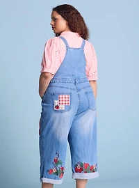 Strawberry Shortcake Embroidered Women's Plus Overalls — BoxLunch Exclusive