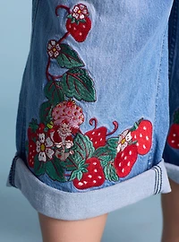 Strawberry Shortcake Embroidered Women's Plus Overalls — BoxLunch Exclusive