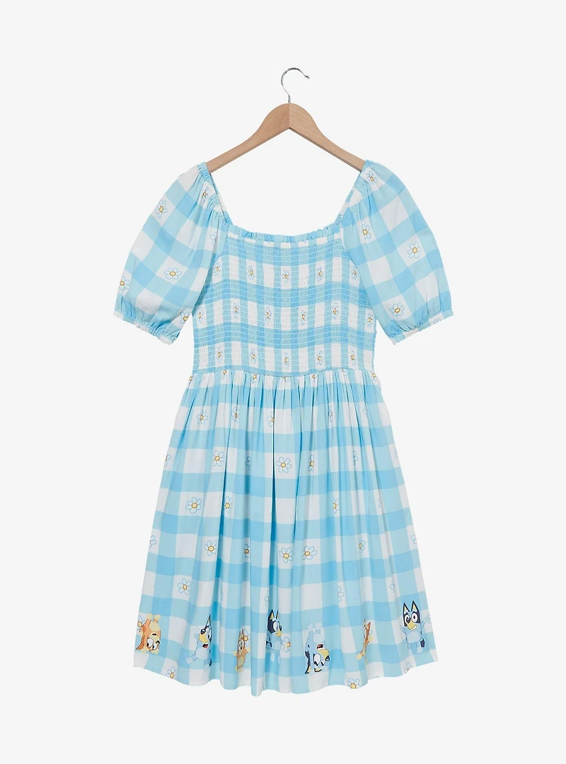 Bluey Gingham Daisy Smock Dress - BoxLunch Exclusive