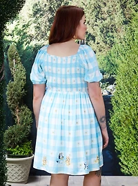 Bluey Gingham Daisy Plus Smock Dress - BoxLunch Exclusive