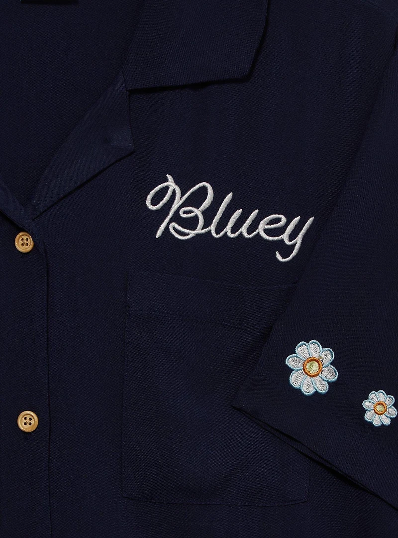 Bluey Bingo & Floral Women's Plus Woven Button-Up - BoxLunch Exclusive