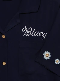 Bluey Bingo & Floral Women's Plus Woven Button-Up - BoxLunch Exclusive