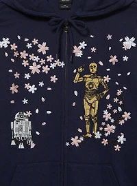 Star Wars R2-D2 & C-3PO Cherry Blossom Zippered Hoodie - BoxLunch Exclusive