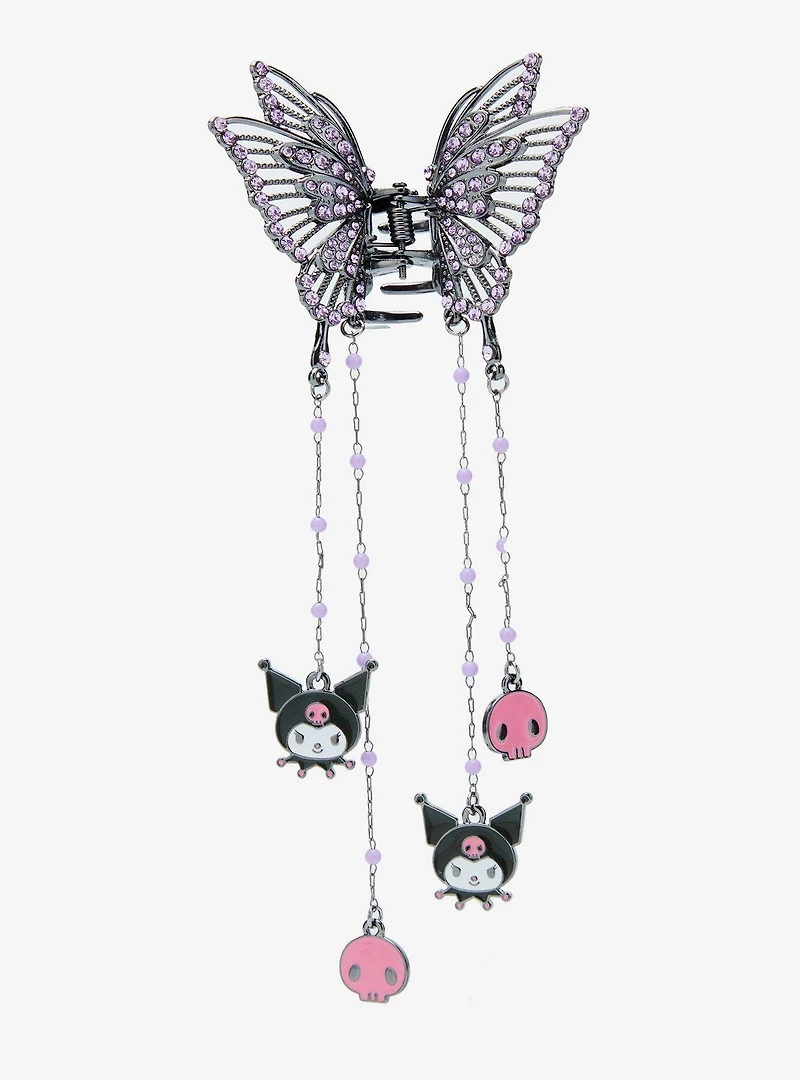 Sanrio Kuromi Butterfly Dangling Claw Clip