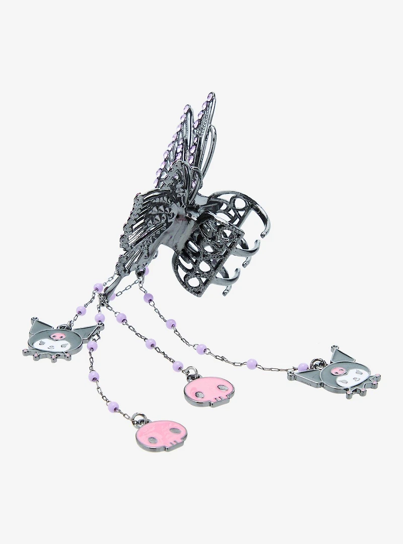 Sanrio Kuromi Butterfly Dangling Claw Clip