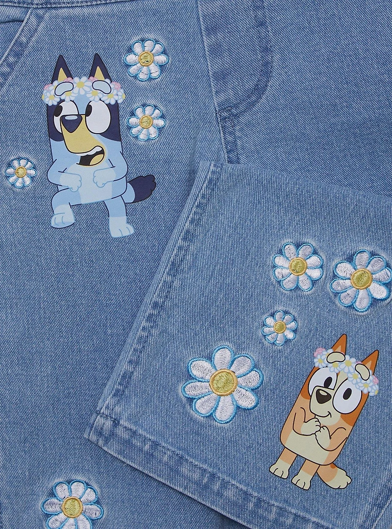 Bluey Daisy & Bingo Toddler Denim Overalls - BoxLunch Exclusive