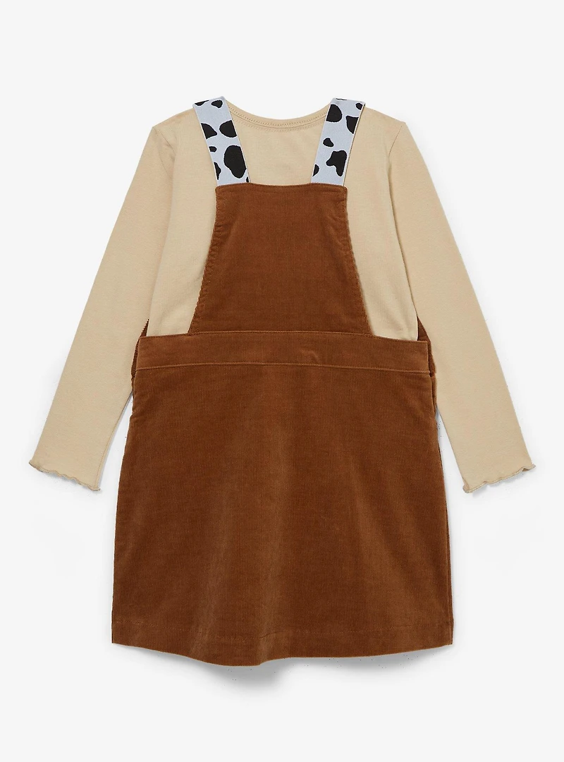 Disney Pixar Toy Story Western Toddler Overall Dress and Shirt Set