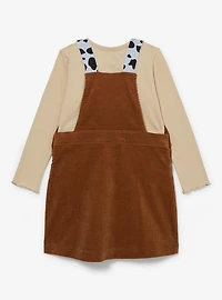 Disney Pixar Toy Story Western Toddler Overall Dress and Shirt Set