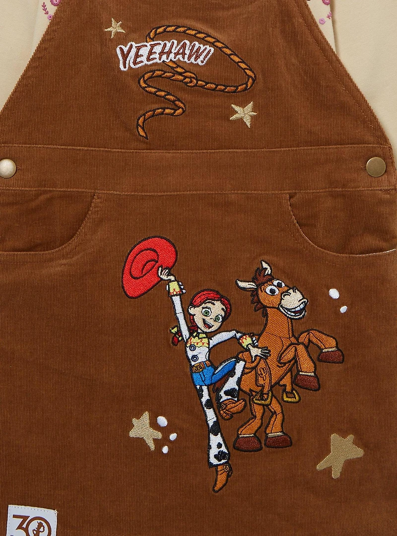 Disney Pixar Toy Story Western Toddler Overall Dress and Shirt Set