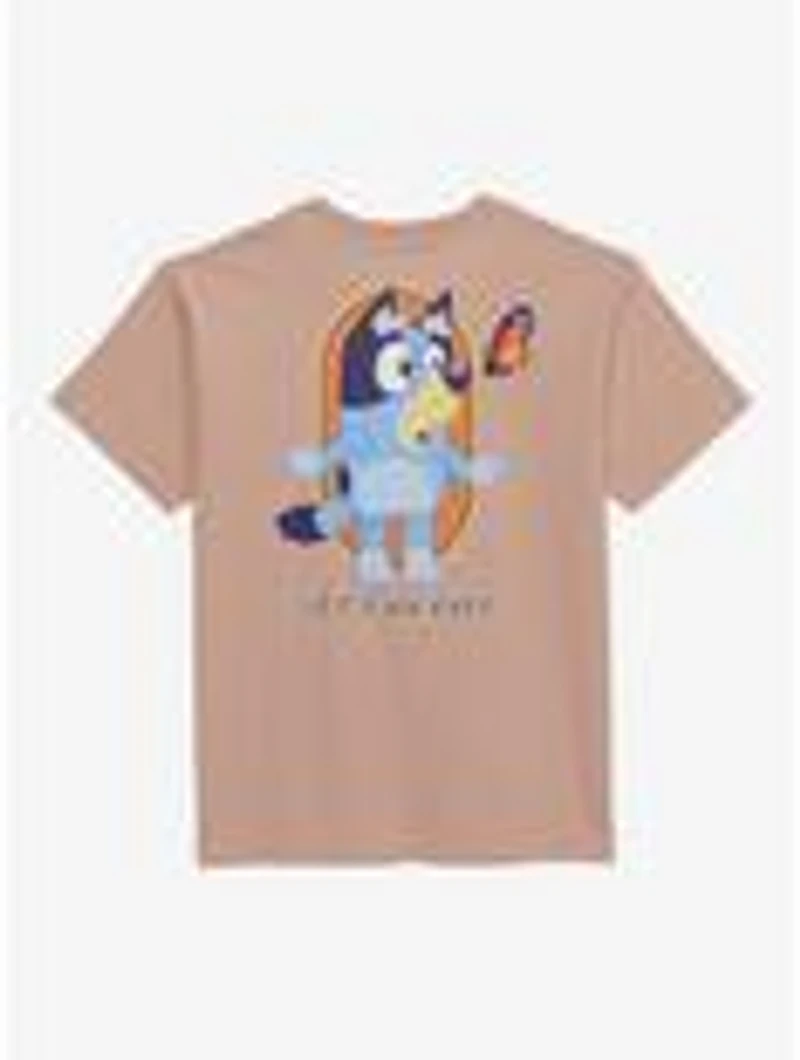 Bluey Butterfly Let's Do This Tan Youth T-Shirt