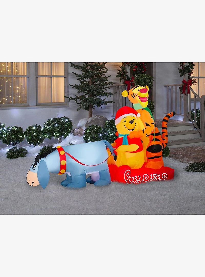 Disney Winnie the Pooh in Sledding Scene Airblown