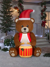 Drummer Boy Teddy Bear Animated Airblown