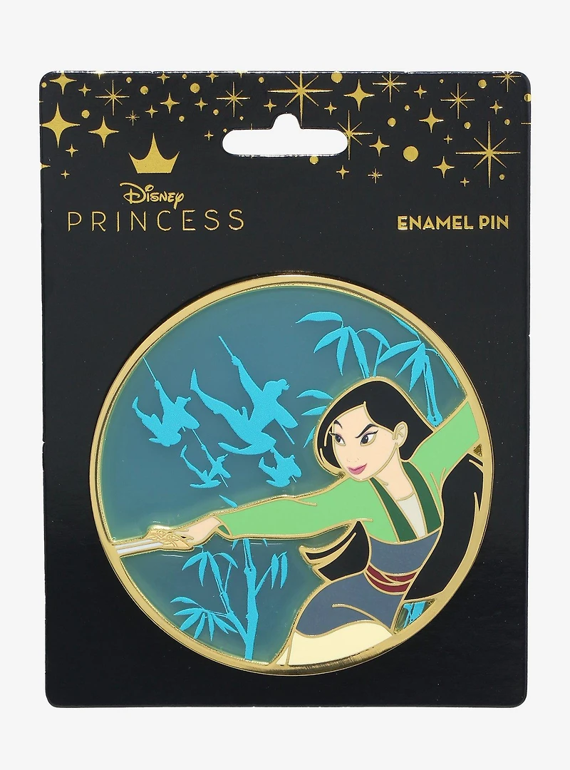 Disney Mulan Stained Glass Mulan Portrait Enamel Pin