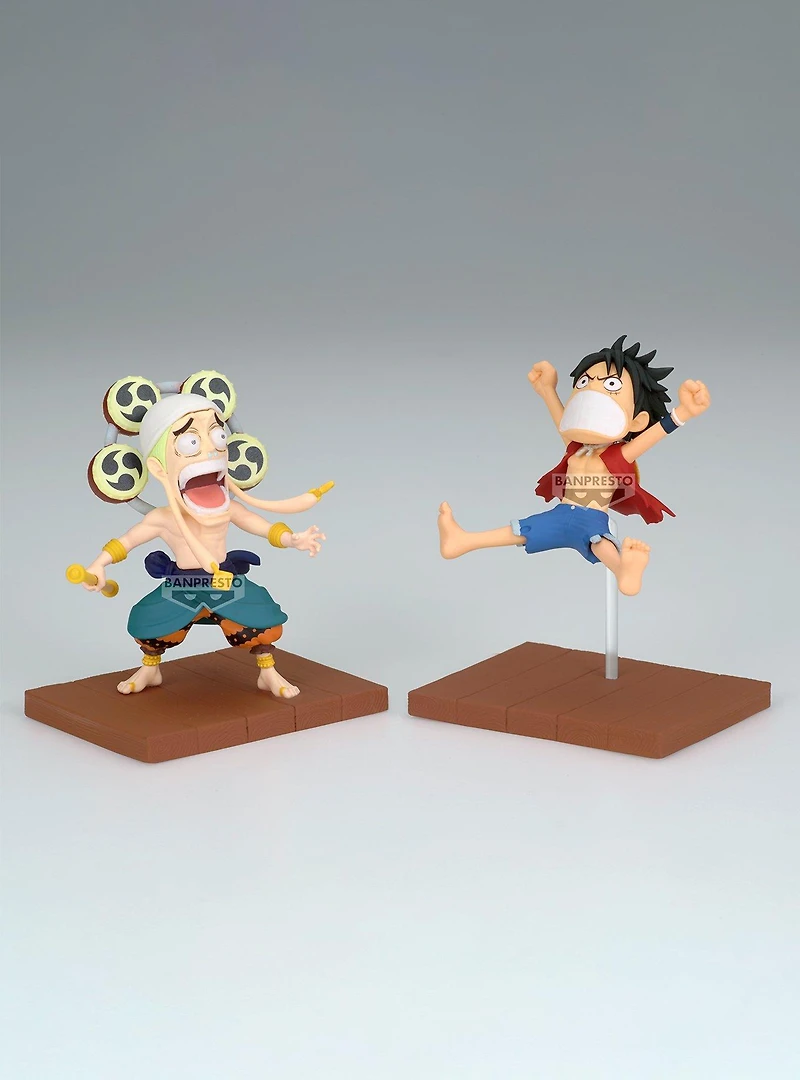 Banpresto One Piece World Collectable Figure Log Stories Monkey D. Luffy & Enel Figure Set