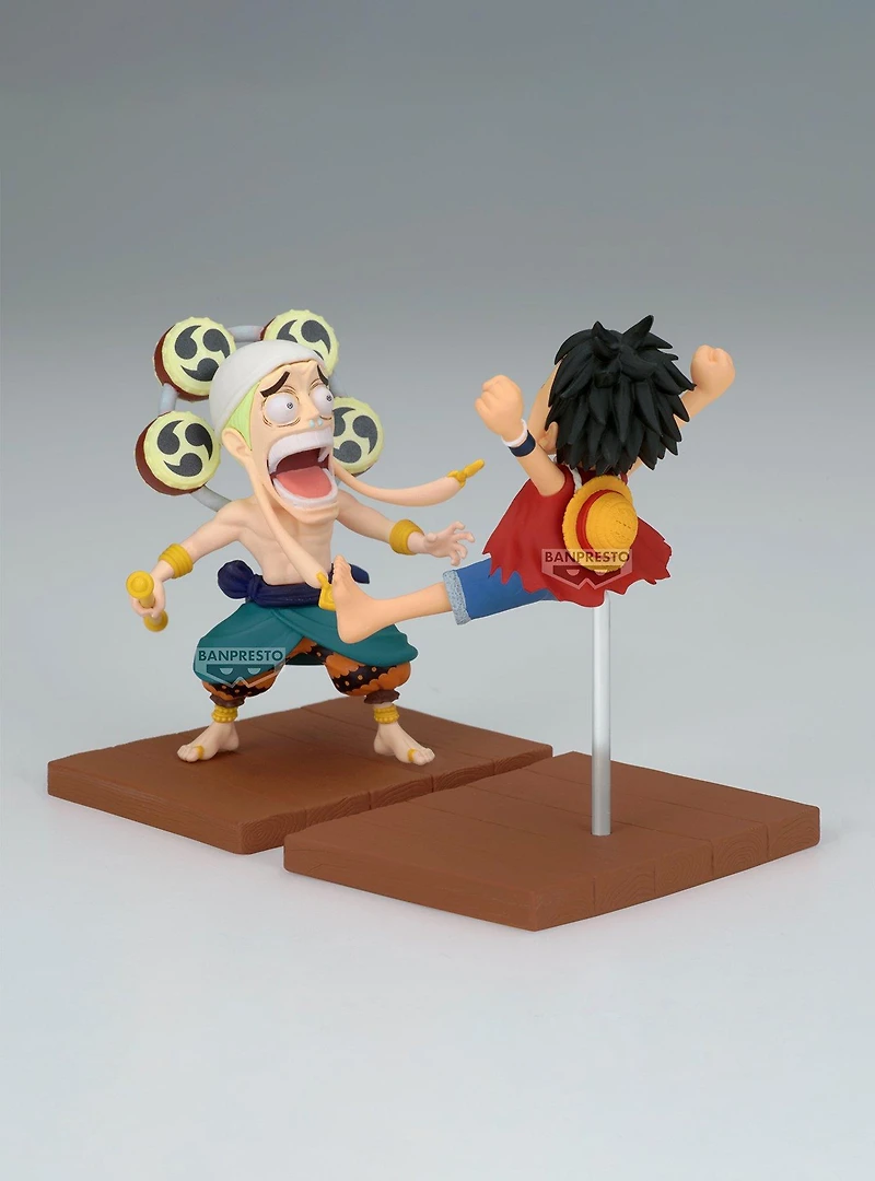 Banpresto One Piece World Collectable Figure Log Stories Monkey D. Luffy & Enel Figure Set
