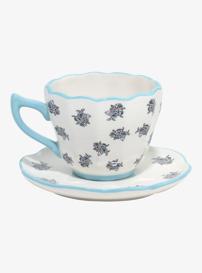 Disney Alice in Wonderland Floral Alice Teacup & Saucer - BoxLunch Exclusive