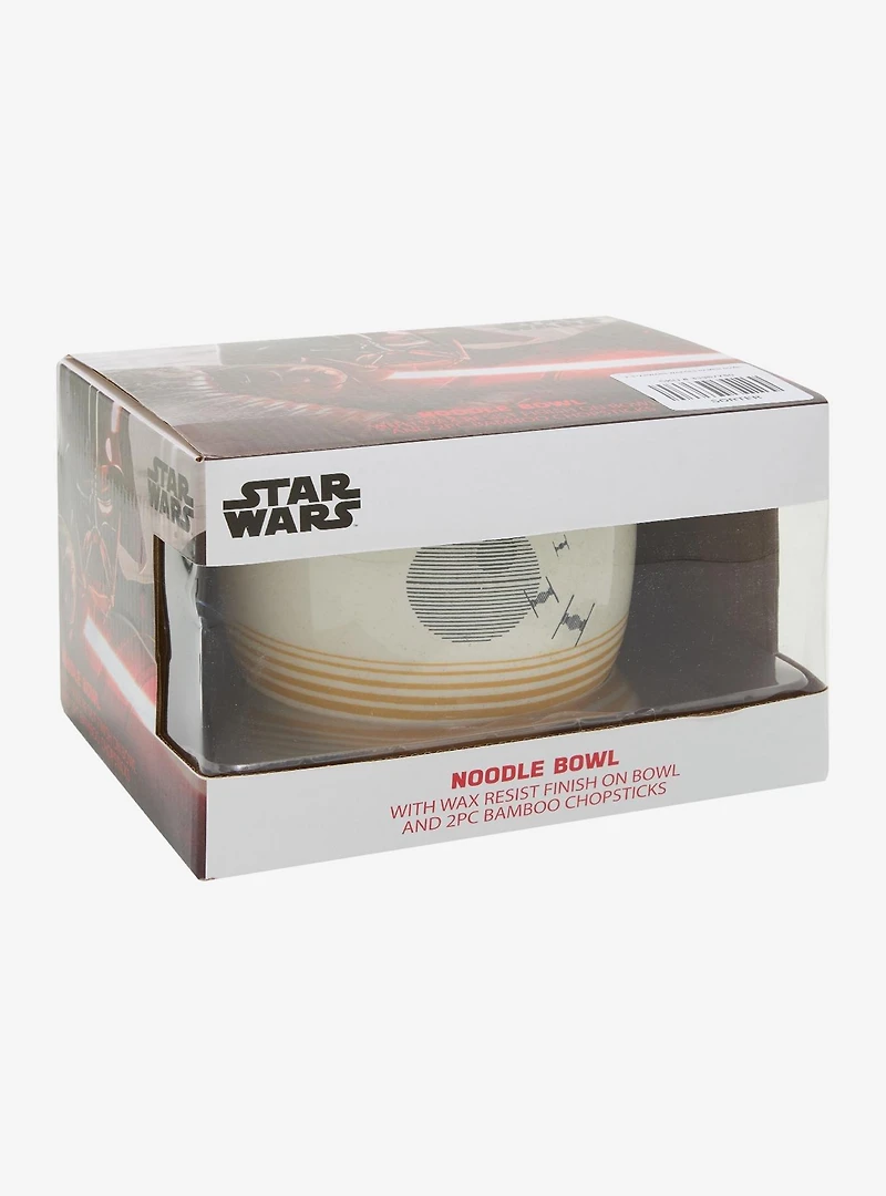 Star Wars Death Star Striped Ramen Bowl with Chopsticks