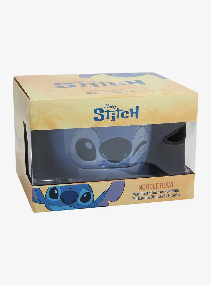 Disney Lilo & Stitch Winking Stitch Ramen Bowl and Chopsticks Set — BoxLunch Exclusive