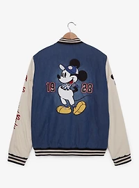 Disney Mickey Mouse Baseball Denim Bomber Jacket - BoxLunch Exclusive