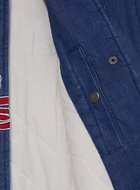 Disney Mickey Mouse Baseball Denim Bomber Jacket - BoxLunch Exclusive