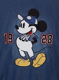 Disney Mickey Mouse Baseball Denim Bomber Jacket - BoxLunch Exclusive