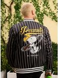 Peanuts Baseball Vintage Striped Bomber Jacket — BoxLunch Exclusive