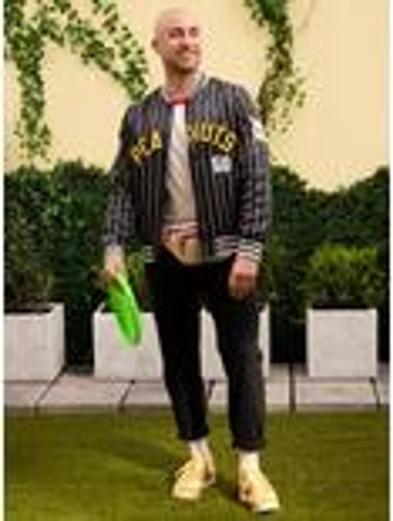 Peanuts Baseball Vintage Striped Bomber Jacket — BoxLunch Exclusive