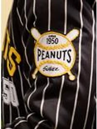 Peanuts Baseball Vintage Striped Bomber Jacket — BoxLunch Exclusive