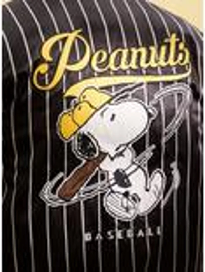 Peanuts Baseball Vintage Striped Bomber Jacket — BoxLunch Exclusive