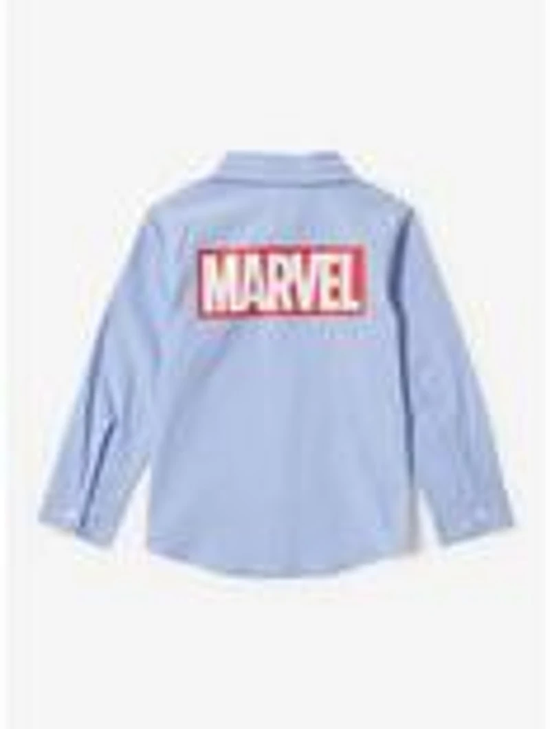 Marvel Heroes Toddler Long Sleeved Button-Up — BoxLunch Exclusive