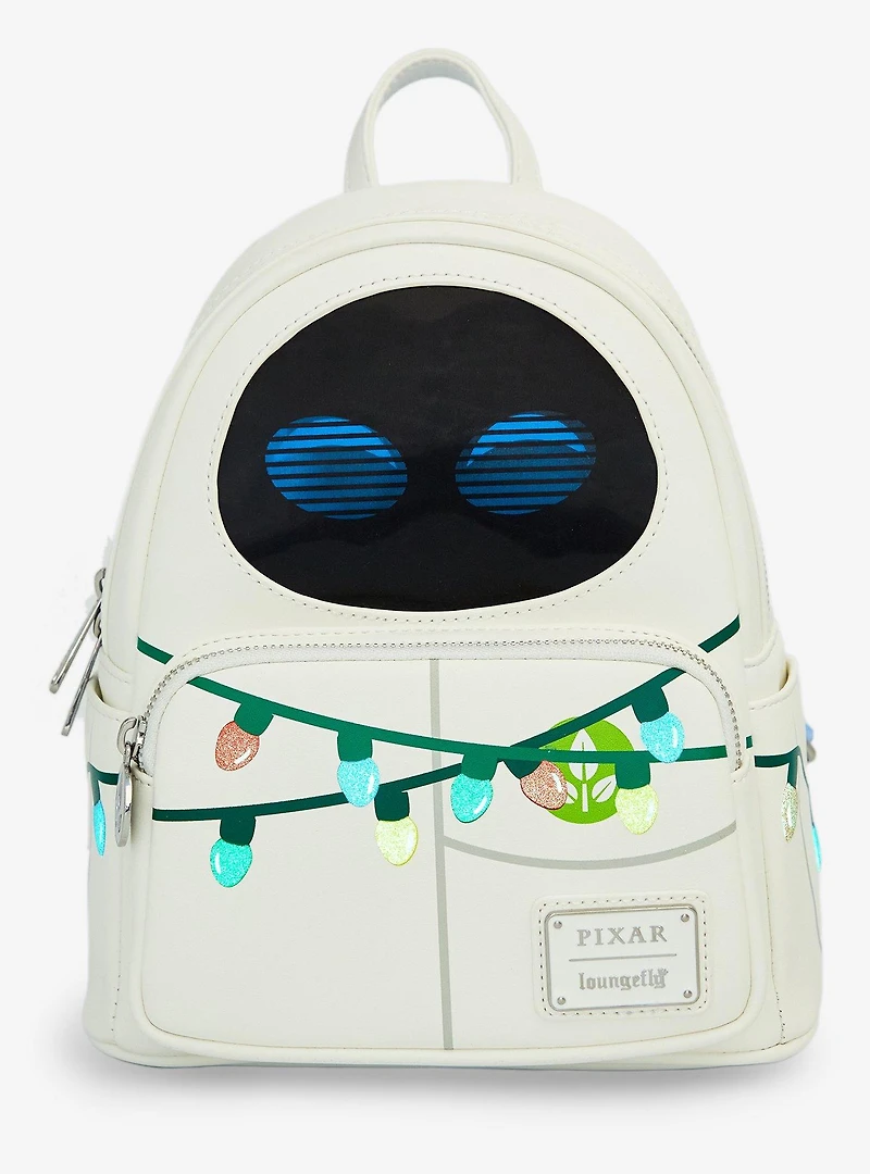 Loungefly Disney Pixar WALL-E EVE Christmas Lights Lenticular Mini Backpack