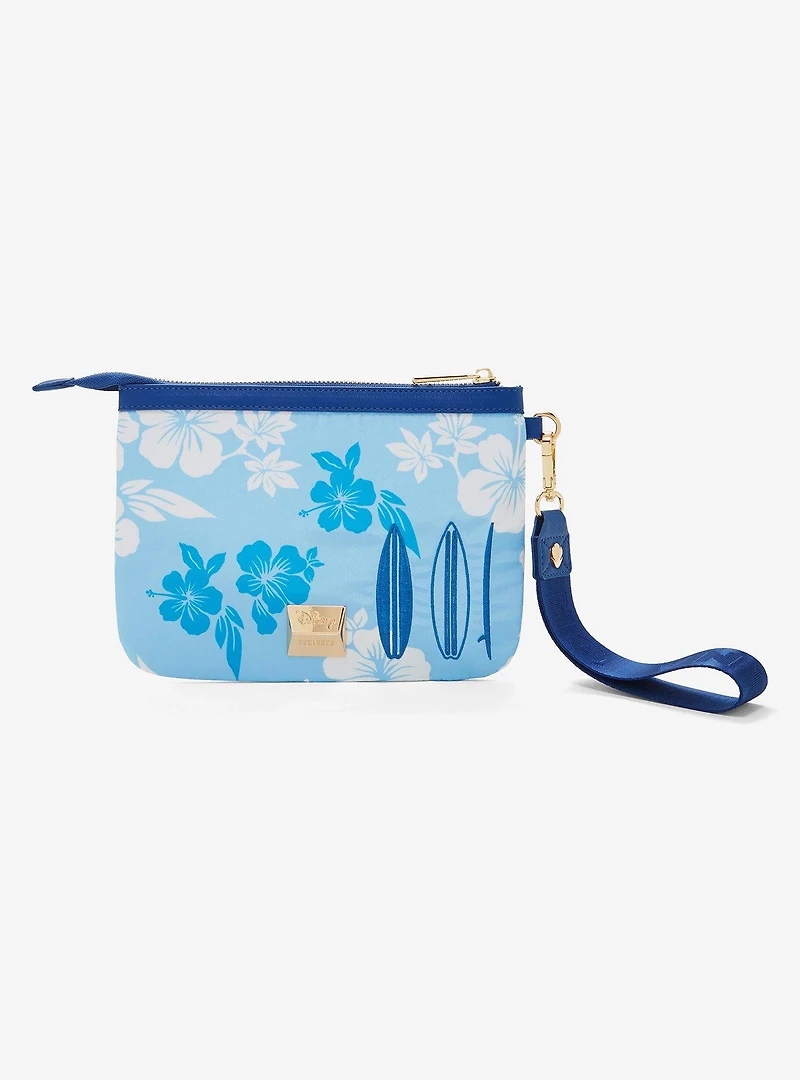 Disney Lilo & Stitch Hibiscus Blue Wristlet — BoxLunch Exclusive
