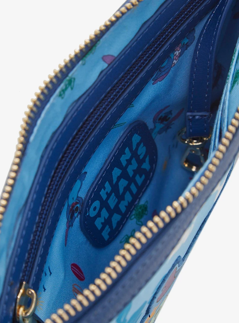 Disney Lilo & Stitch Hibiscus Blue Wristlet — BoxLunch Exclusive