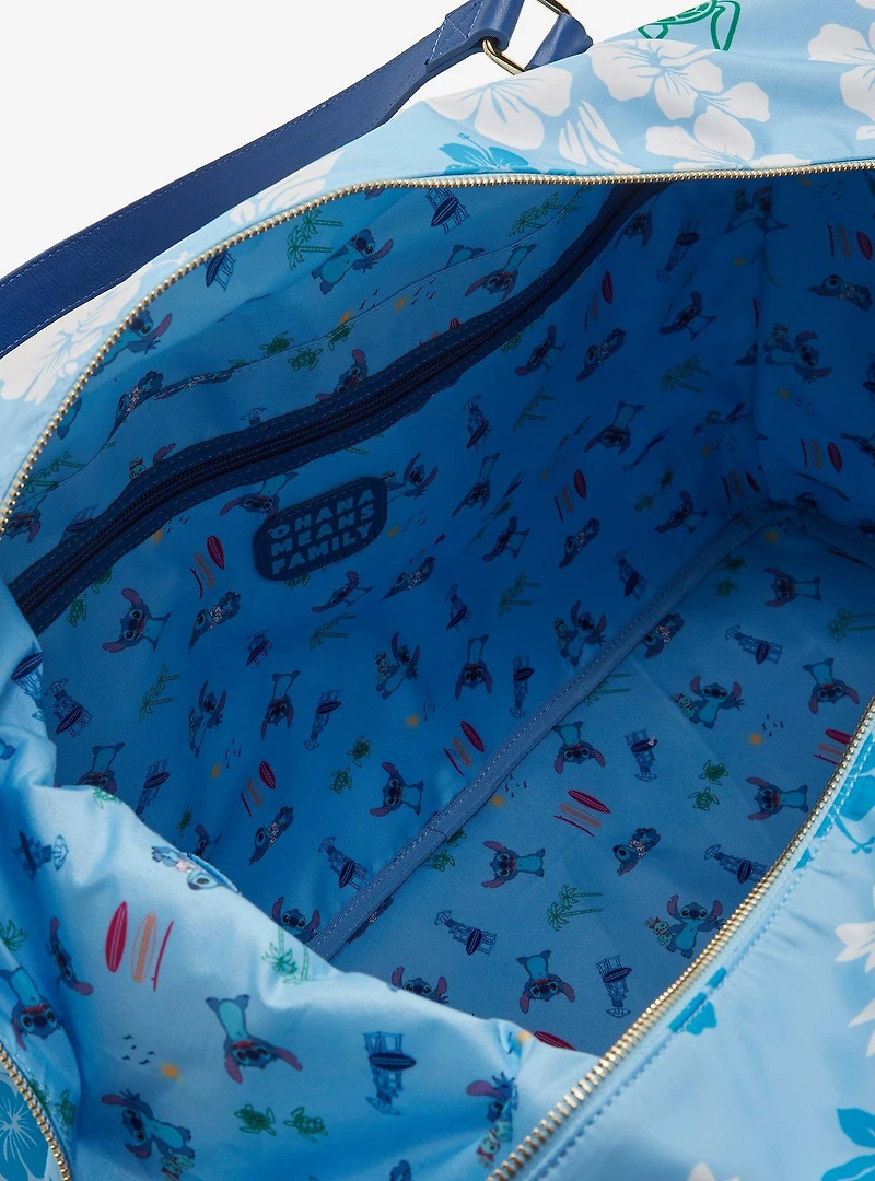 Disney Lilo & Stitch Hibiscus Blue Duffle Bag — BoxLunch Exclusive
