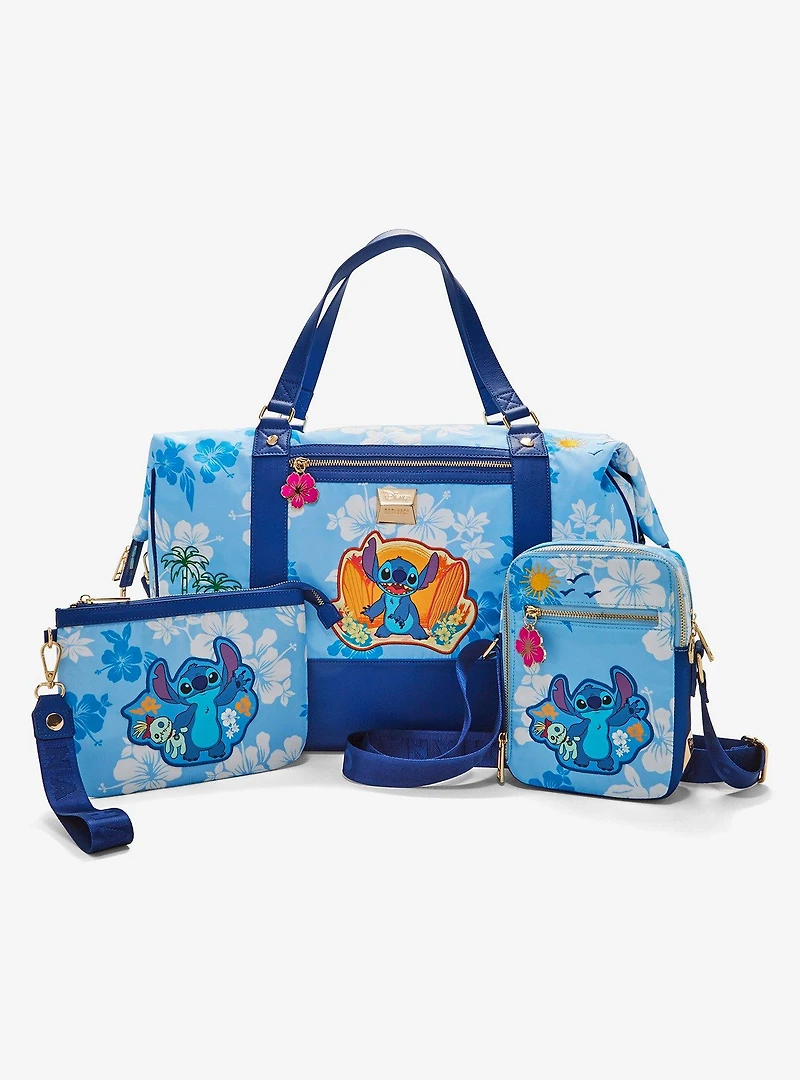 Disney Lilo & Stitch Hibiscus Blue Duffle Bag — BoxLunch Exclusive