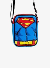 DC Comics Superman Close Up Logo and Belt Crossbody Bag