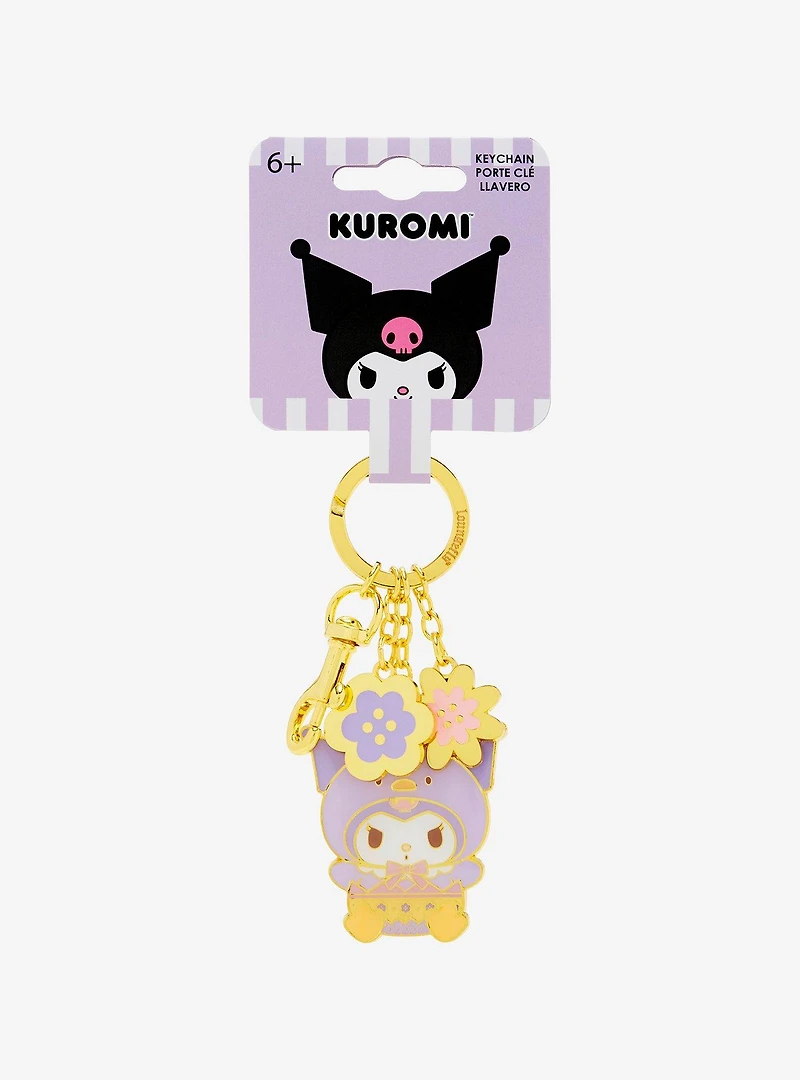 Loungefly Sanrio Kuromi Spring Costume Multi-Charm Keychain