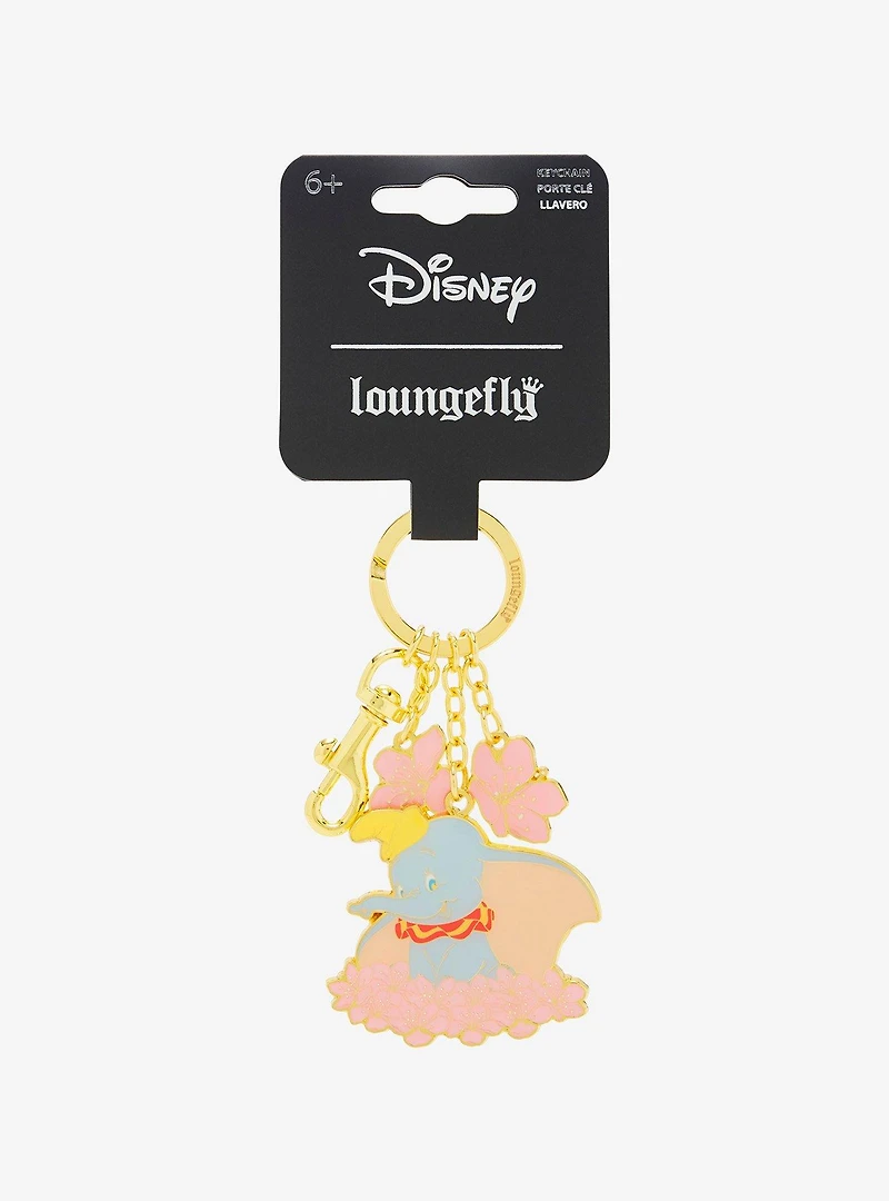 Loungefly Disney Dumbo Cherry Blossom Multi-Charm Keychain