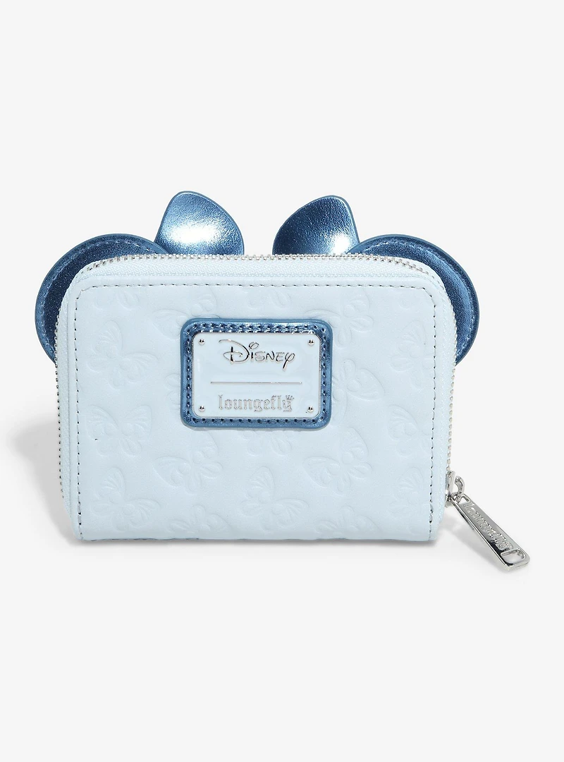 Loungefly Disney Minnie Mouse Blue Butterfly Zip Wallet — BoxLunch Exclusive