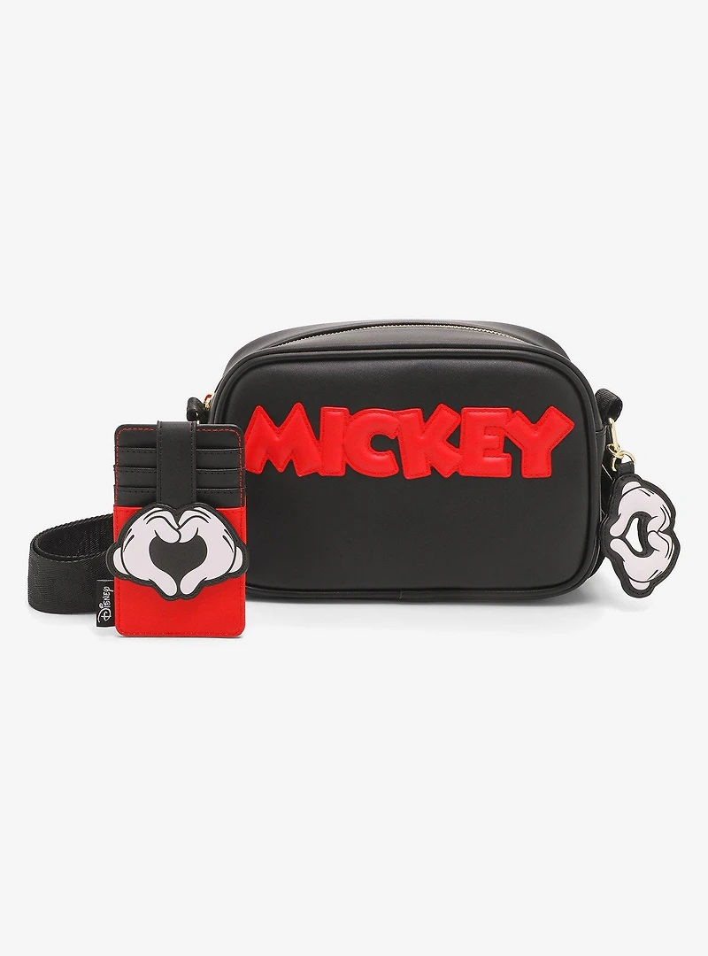 Loungefly Disney Mickey Mouse Heart Hands Crossbody Bag — BoxLunch Exclusive