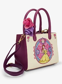 Loungefly Disney Beauty and the Beast Belle Stained Glass Portrait Crossbody Bag - BoxLunch Exclusive