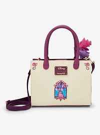 Loungefly Disney Beauty and the Beast Belle Stained Glass Portrait Crossbody Bag - BoxLunch Exclusive