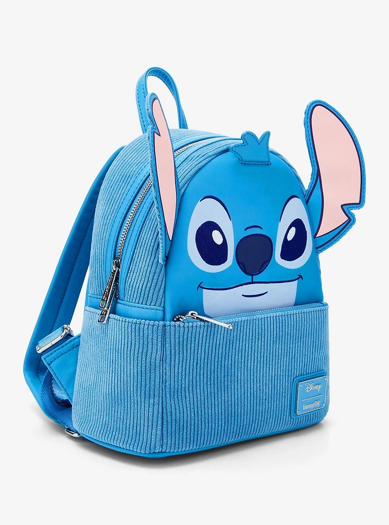 Loungefly Disney Lilo & Stitch Figural Stitch Corduroy Mini Backpack — BoxLunch Exclusive