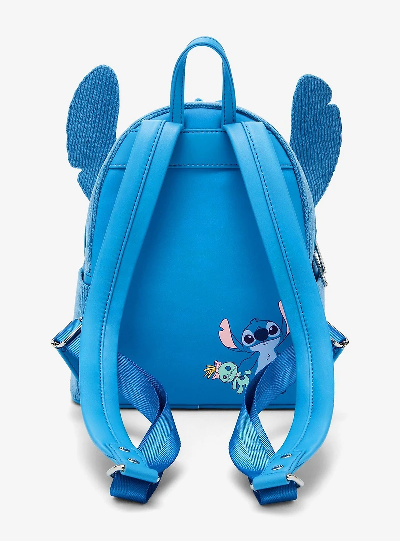 Loungefly Disney Lilo & Stitch Figural Stitch Corduroy Mini Backpack — BoxLunch Exclusive